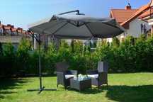 Duży Parasol Ogrodowy 350cm Przeciwsłoneczny 3m na Wysięgniku Regulacj