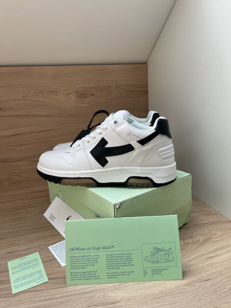 Кросівки Off-White / Out Of Office / оф вайт white/black