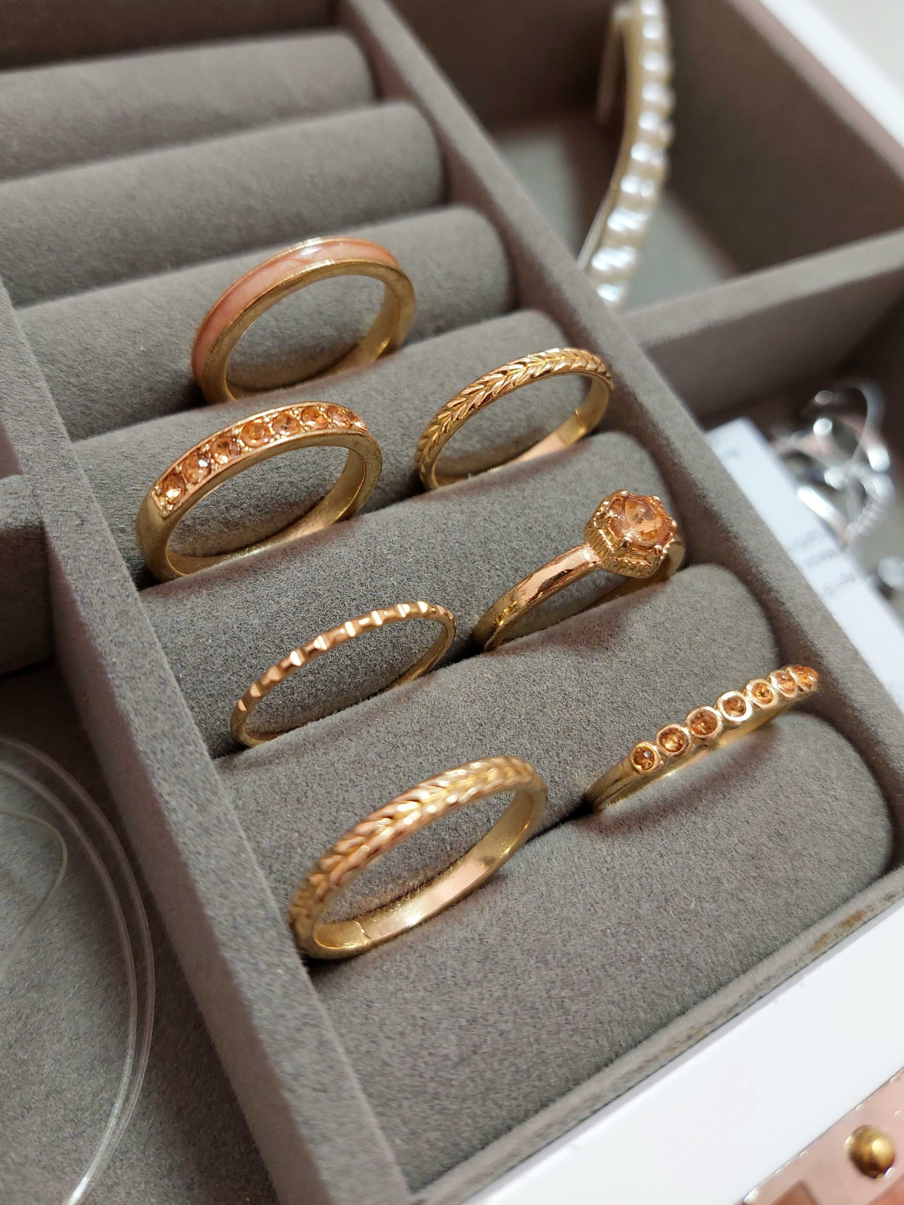Zestaw pierścionki H&M złote nowe biżuteria