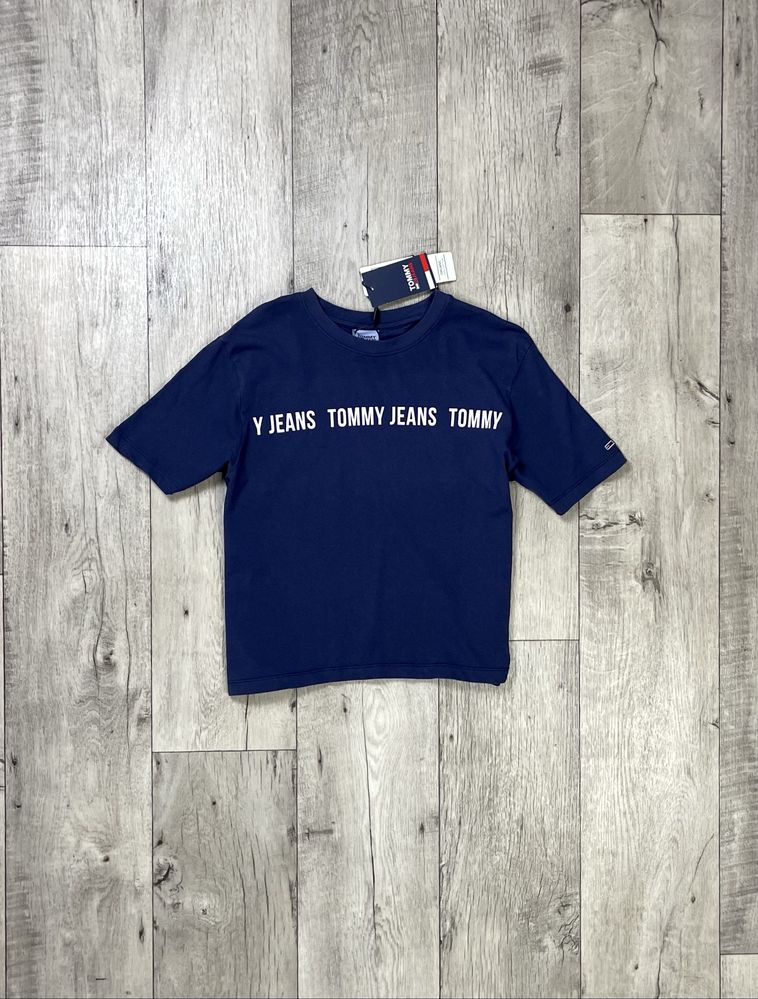 Tommy Hilfiger Jeans футболка M размер женская синяя сизая
