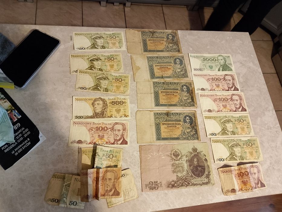 Stare Banknoty Pieniądze Prl i starsze