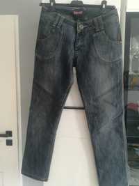 Spodnie jeansowe porządny jeans cieniowane S/M
