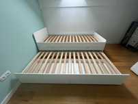 Łóżko Ikea SLAKT 90cmx200cm , rozkladane , podwójne.