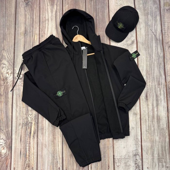 STONE ISLAND мужской спортивный костюм на флисе с флисом кофта штаны