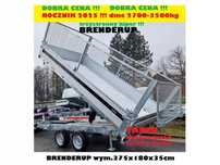 Brenderup TT5375ATB 3500kg KIPER 3-str 375x180 FULL WYPOSAŻENIE  kiper trzystronny 5375 z pełnym wyposażeniem, 3500kg DMC