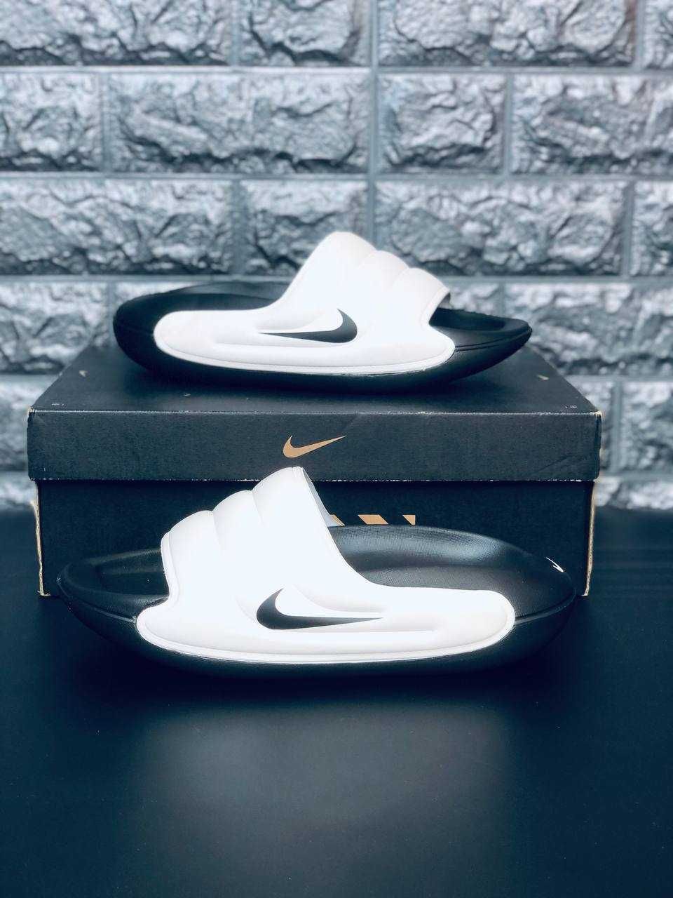 Летний must-have! Тапочки Nike Calm Slide Air мужские Black-White New!