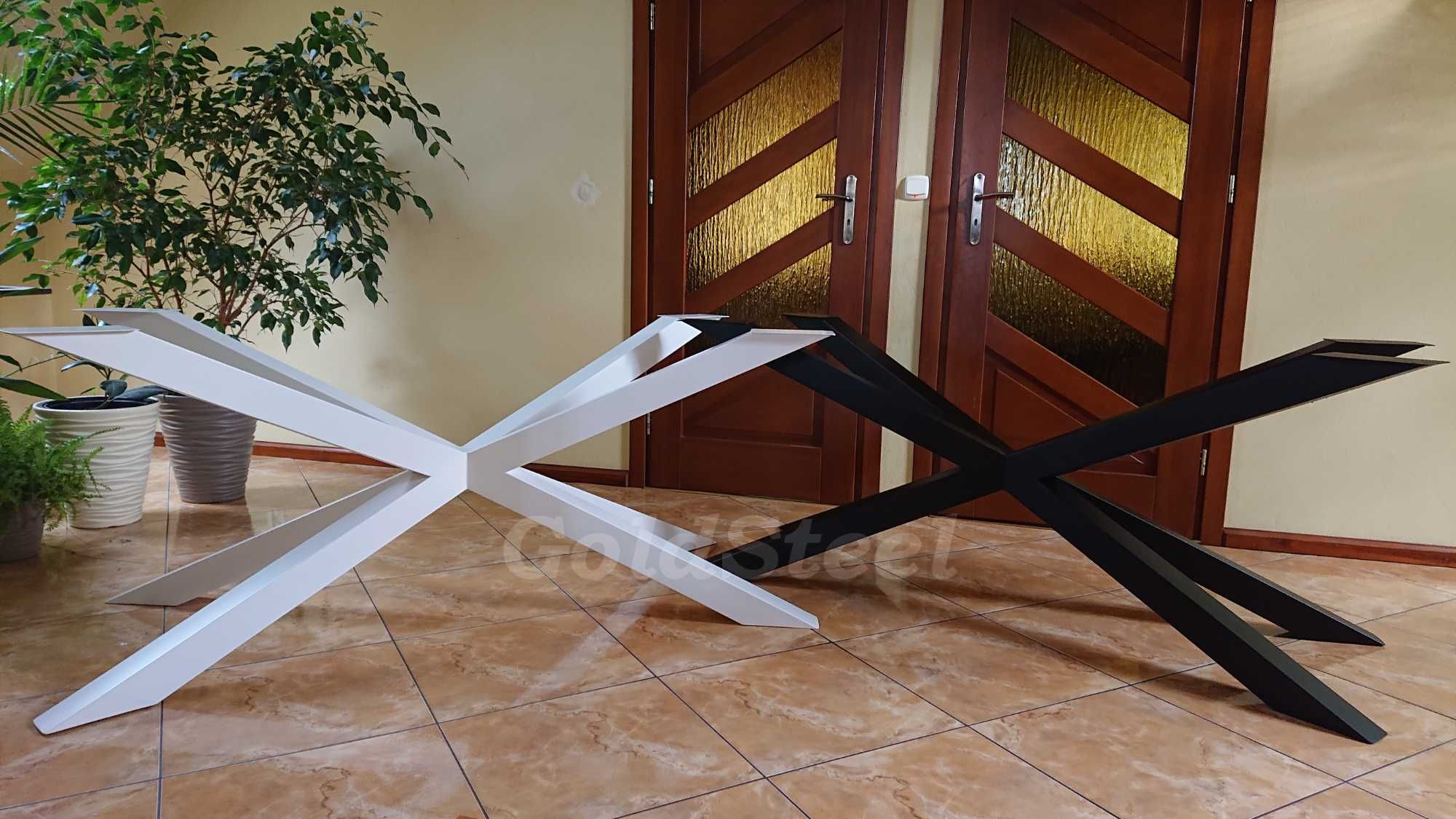 Nogi metalowe Typu PAJĄK XXL 140x75 profil 80X80 do stołu blatu stelaż