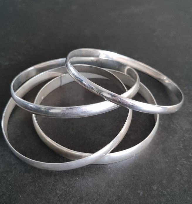 4 srebrne bransoletki koła próba 925 66g