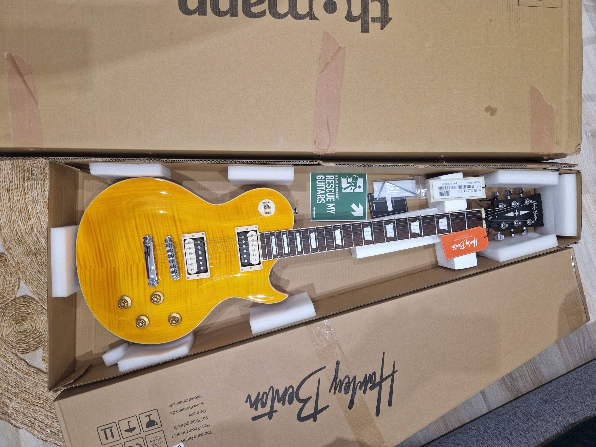 Gitara Harley Benton SC-550 Plus EMG PAF – Stan idealny, setup lutnika