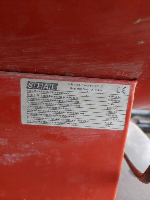 Nagrzewnica olejowa sial mirage 65 75kw, z odprowadzaniem spalin
