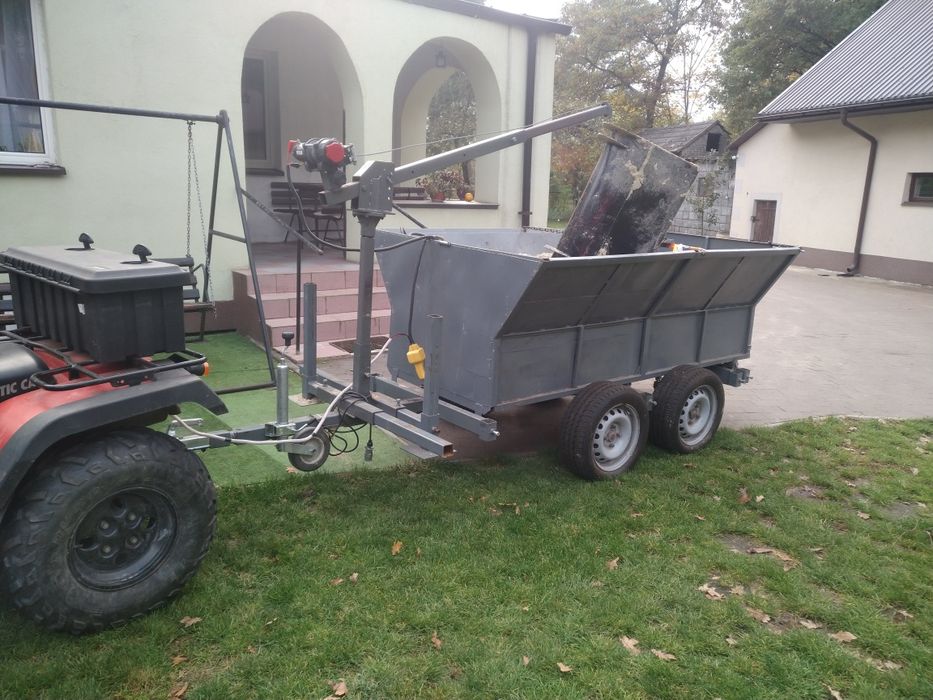 Przyczepka leśna do quada, ciągniczka , 2w1 wywrotka, dłużyca