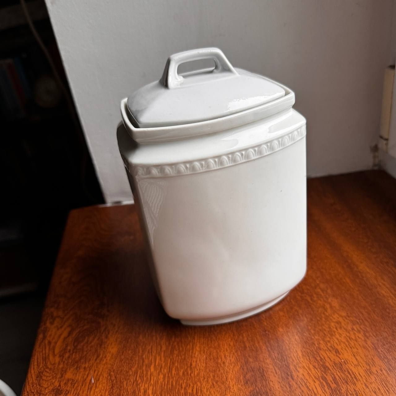 Duży Pojemnik na kaszę  STRIEGAU/ Strzegom porcelana pocz. xx wieku
