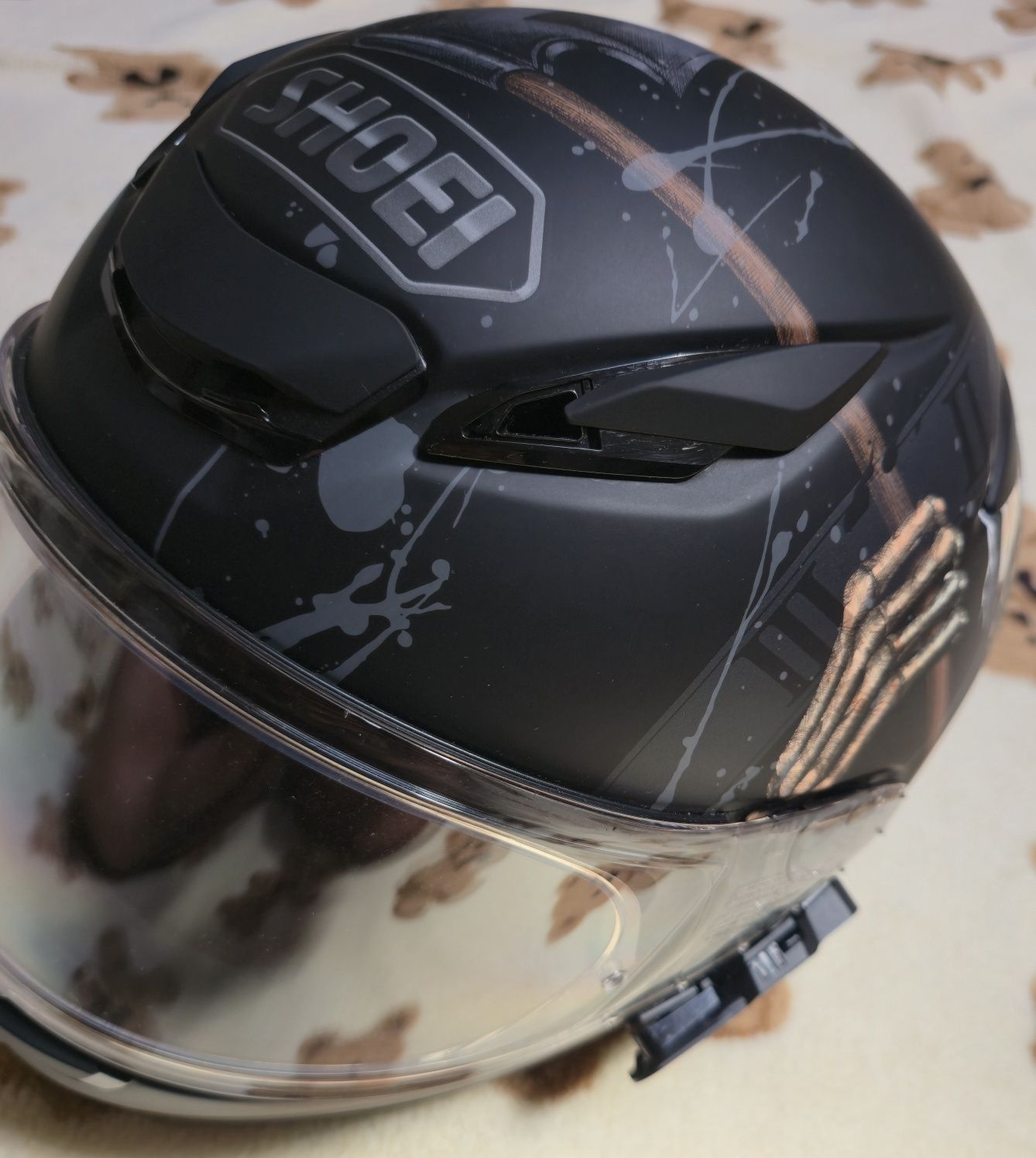 Kask SHOEI NXR2 TC-5 FAUST *L +interkom cardo packtalk edge+szyba foto