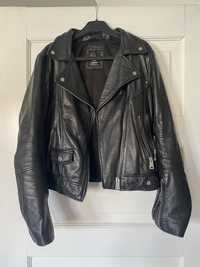 Casaco biker cabedal pele zara