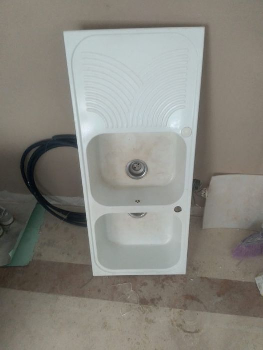 Lava loicas em fibre com duas pias 116x50