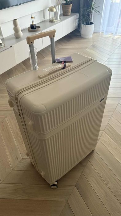 Walizka DUŻA na kółkach XXL 32'' ABS SOLIER NOKIRO beż