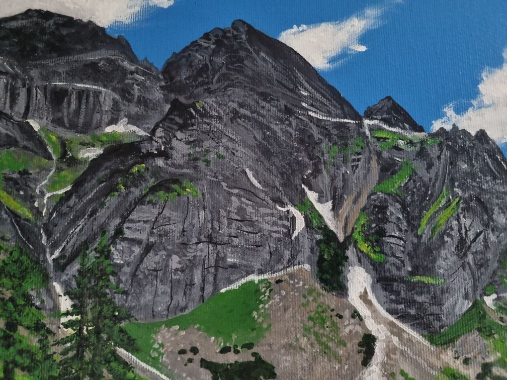 Morskie Oko Tatry  obraz na płótnie  malarstwo ręcznie malowany