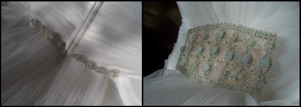Suknia ślubna SPOSA r.38 M na wzrost 165cm+obcas