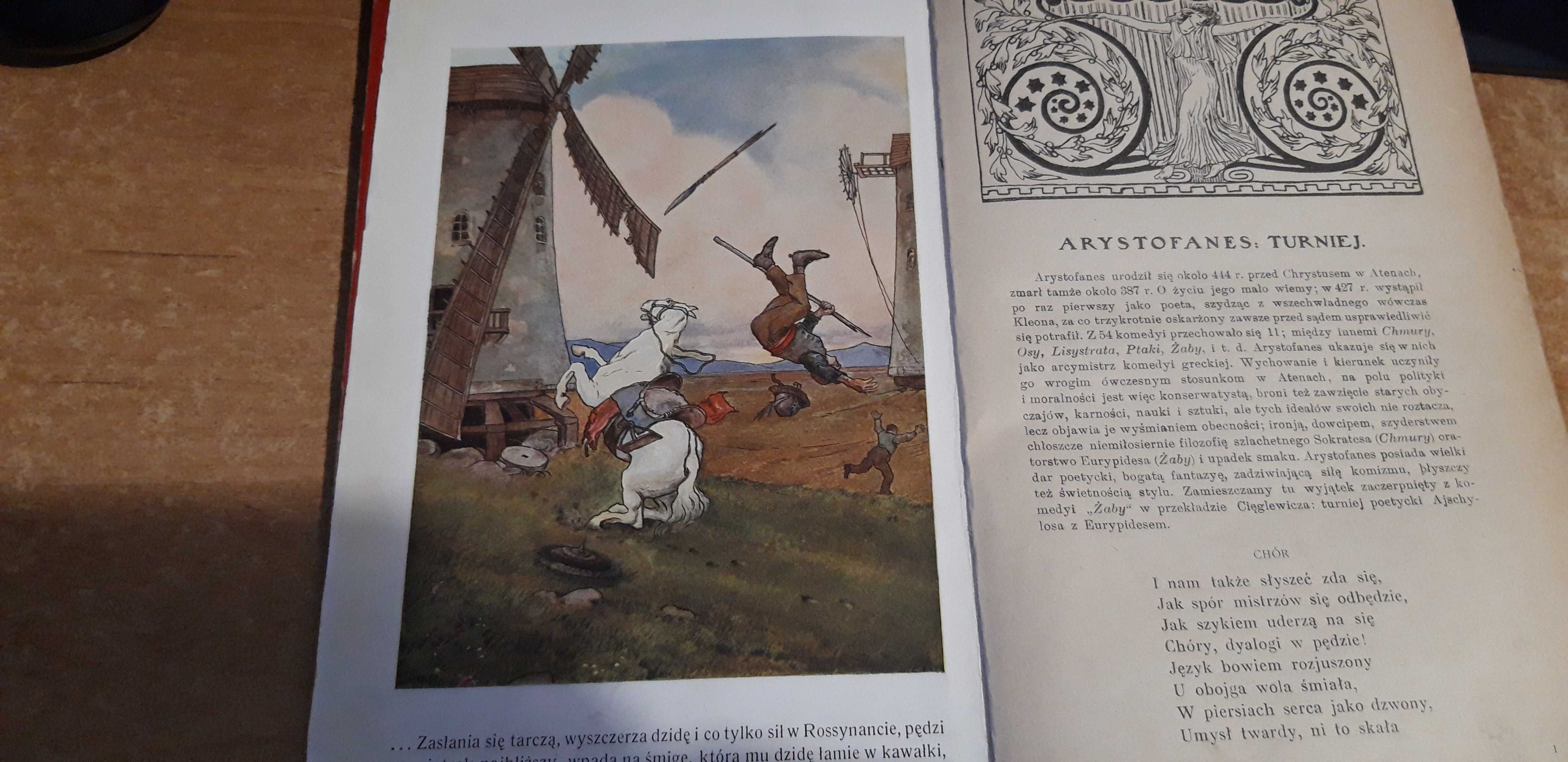 Humor w Literaturze Europejskiej Bruner oprawa, ilustracje wyd. 1912