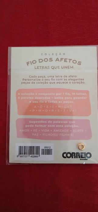 Letra S, da coleção Fio dos Afetos, nova
