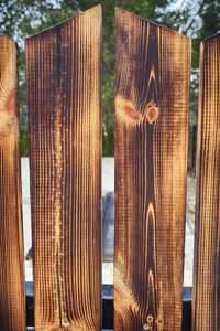 Sztachety drewniane sosnowe opalane 170cm 170x90x18