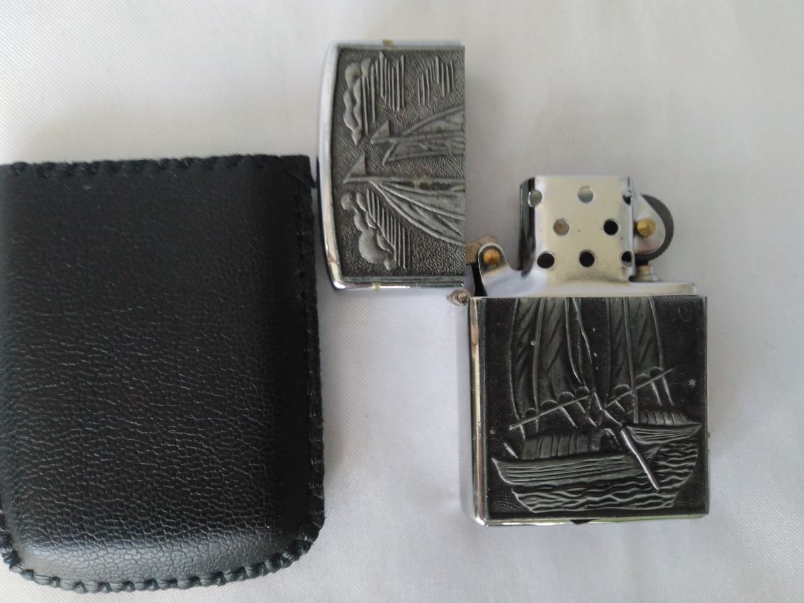 Зажигалка бензиновая Kaiyan  под Zippo с чехлом , подарочная