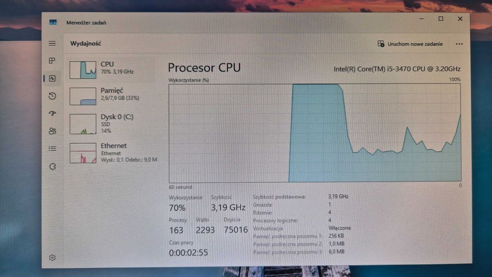 Komputer Dell Optiplex 7010 SFF i5-3470 8GB RAM SSD 240GB wifi Win11Pr
