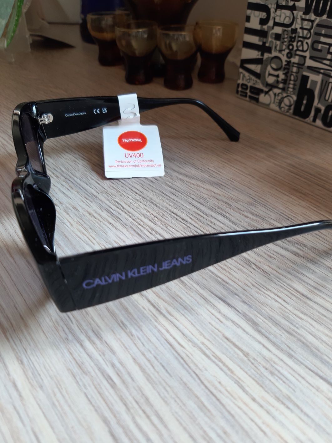 Okulary calvin Klein jeans czarne unisex kolekcja tkmaxx oryginał lato