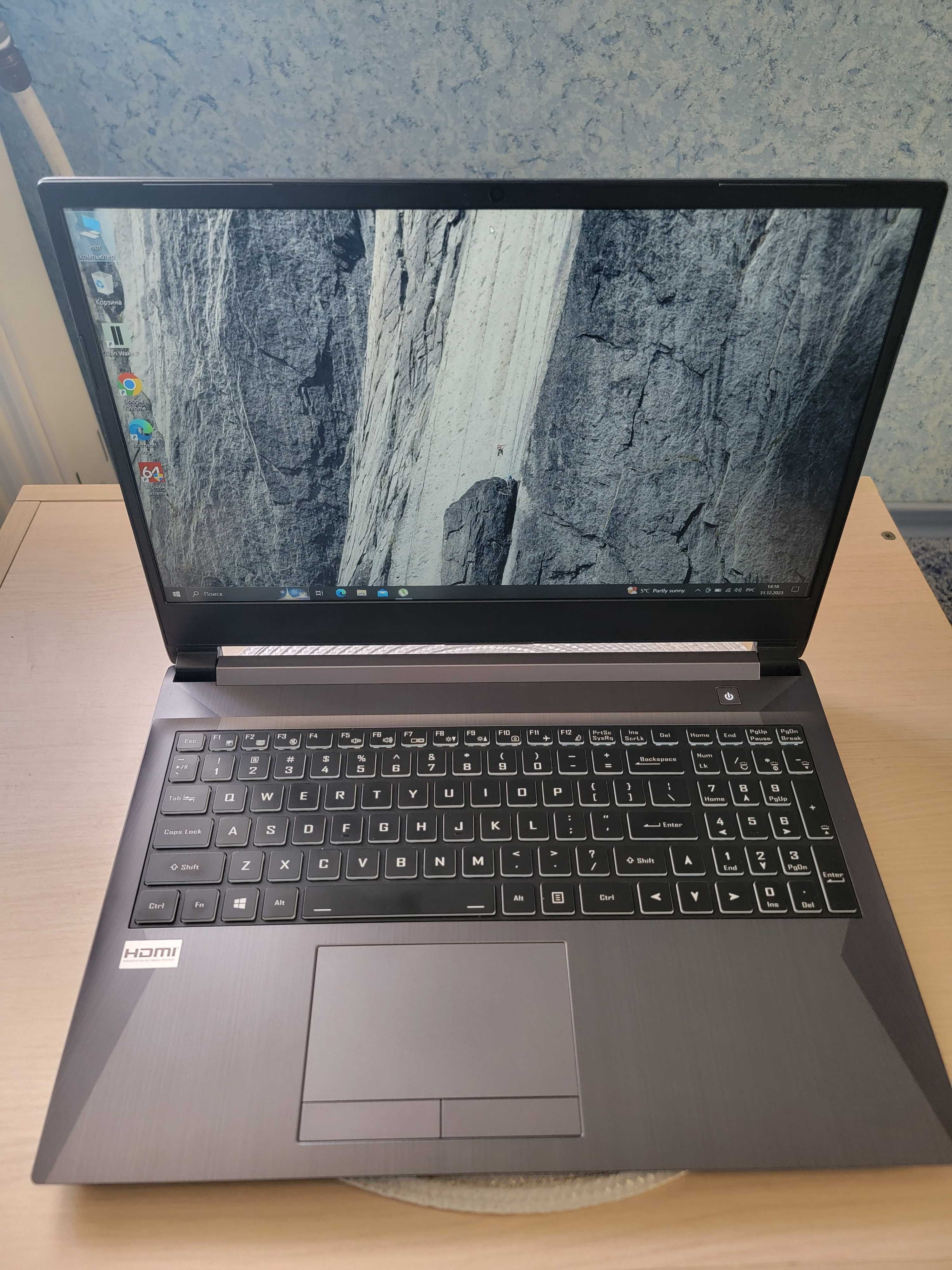 Ноутбук Clevo 15 ( i7 11800h , 16gb ram , 3050 rtx , 512 ssd )