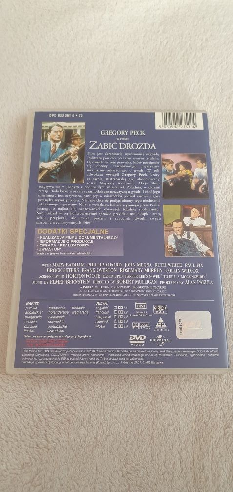 "Zabić drozda"  film dvd, G. Peck, napisy PL