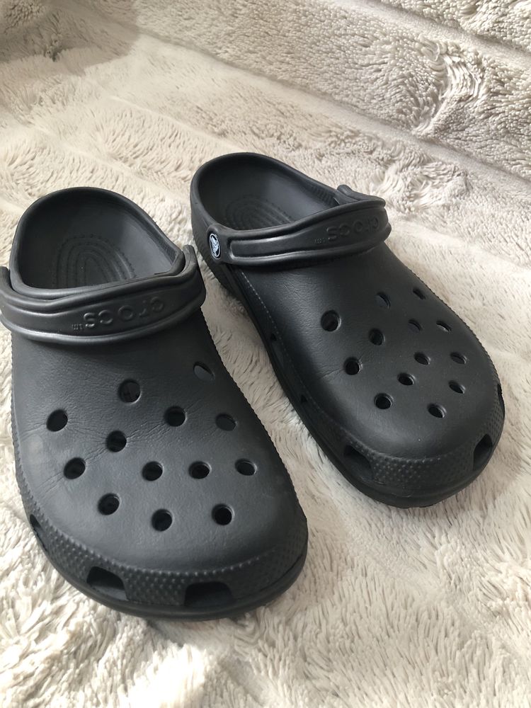 CROCS (42.5-43) 27.5-28см М9 W11 Classic Black мужские кроксы тапочки