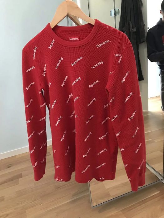 Supreme x Hanes Waffle Thermal Logo Longslevve/Crewneck FW20