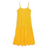 Яркий,сочный желтый платье, сарафан воланами primark