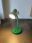 Lampka biurkowa retro zielona giętkie ramię