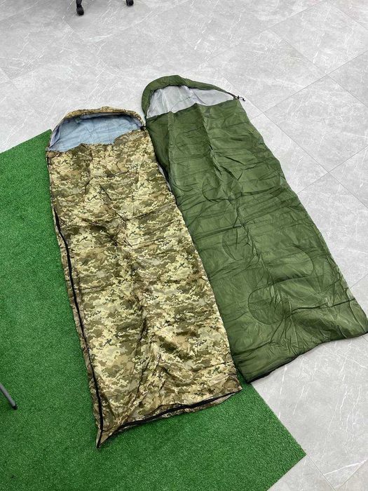 Спальний мішок з ковдрою та капюшоном! СПАЛЬНИК великий. Камуфляж!