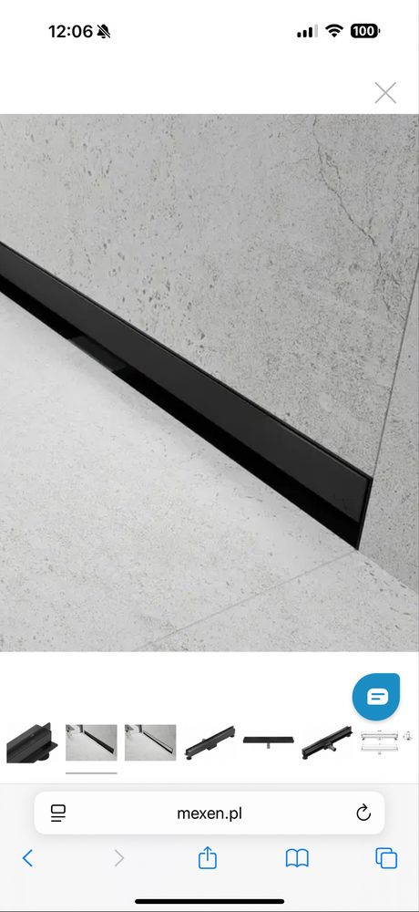 Odpływ mexen flat wall 70cm czarny