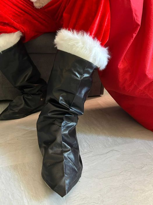 Profesjonalny Strój Mikołaja Gwiazdora Kostium Welurowy Zestaw 13 el