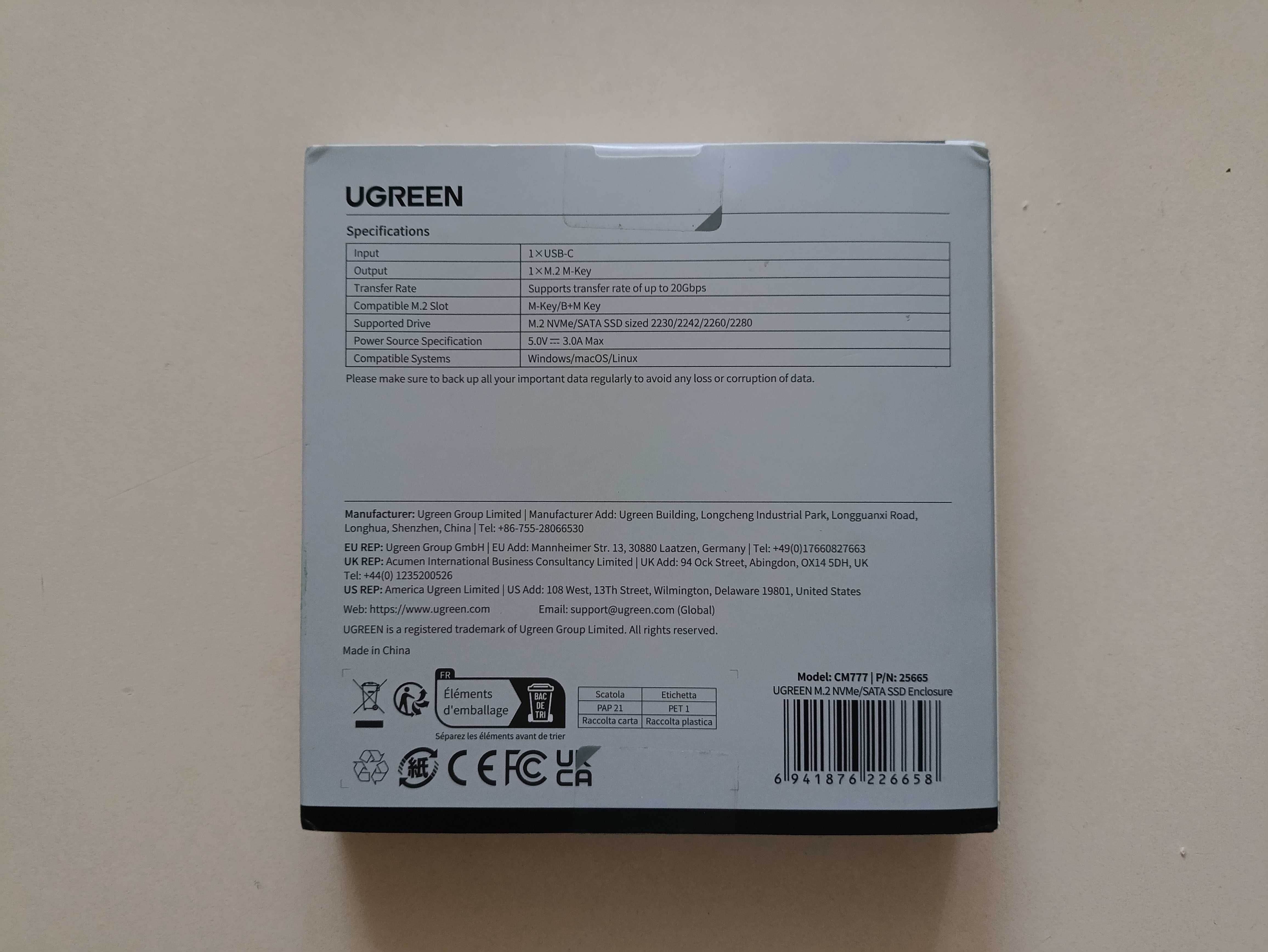 Кишеня ssd UGREEN CM642 Ugreen CM559 nwme sata карман югрін для ссд