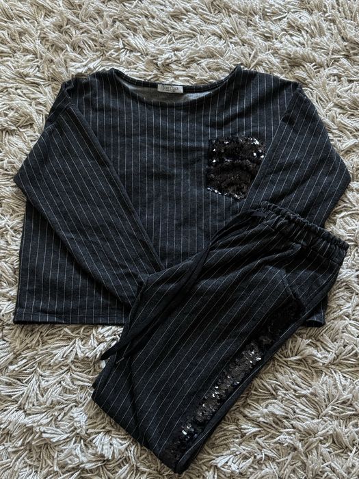 Стильний костюм у смужку з паєтками Joie Claire (Італія), розмір S