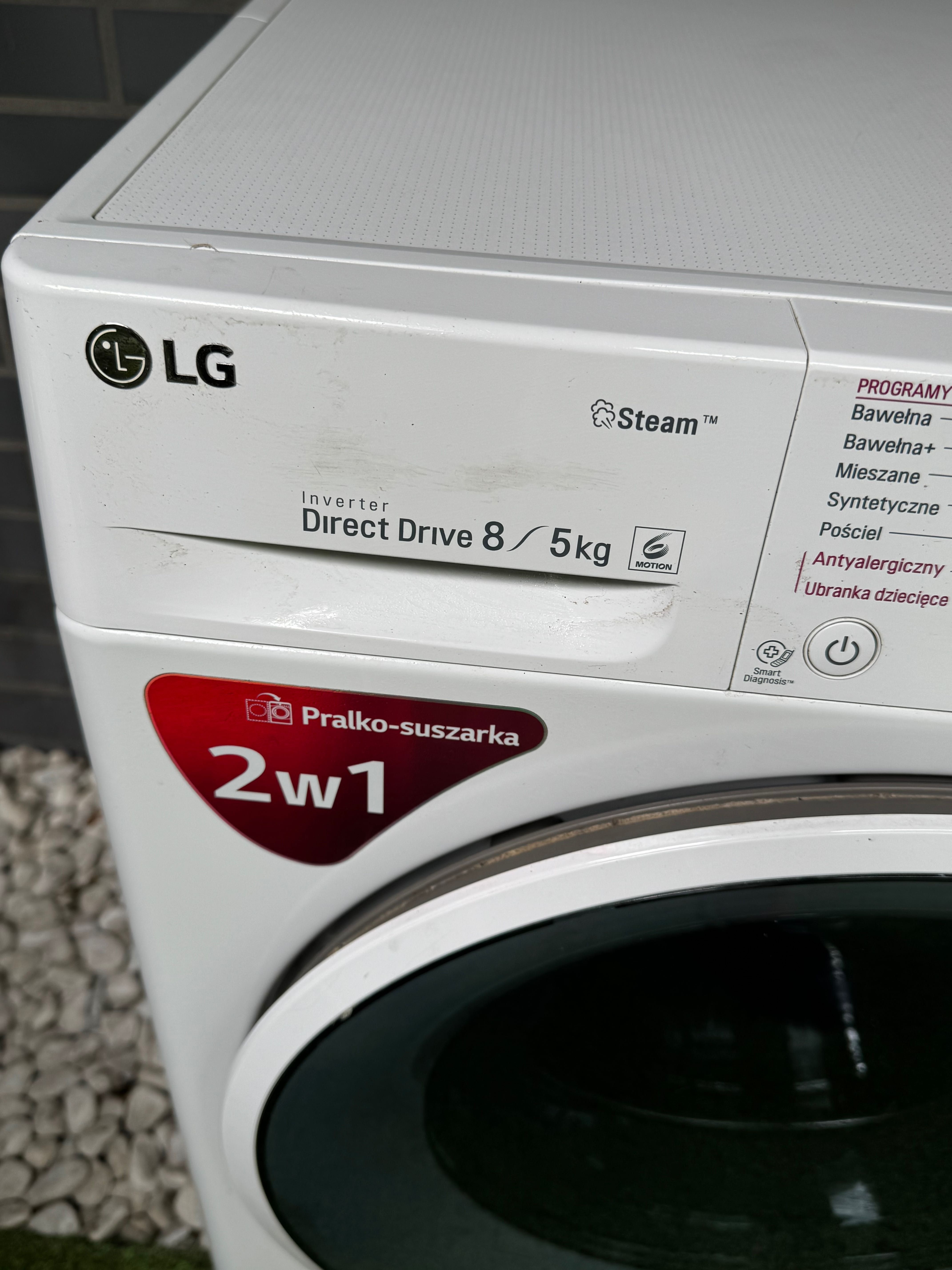 Sprzedam pralko-suszarkę LG 2w1, model F4J6TG0W – 8/5 kg
