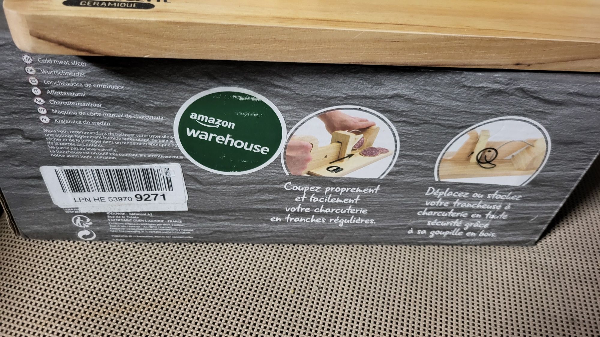 Szatkownica krajalnica manualna kuchenna do szynki, sera, mięsa