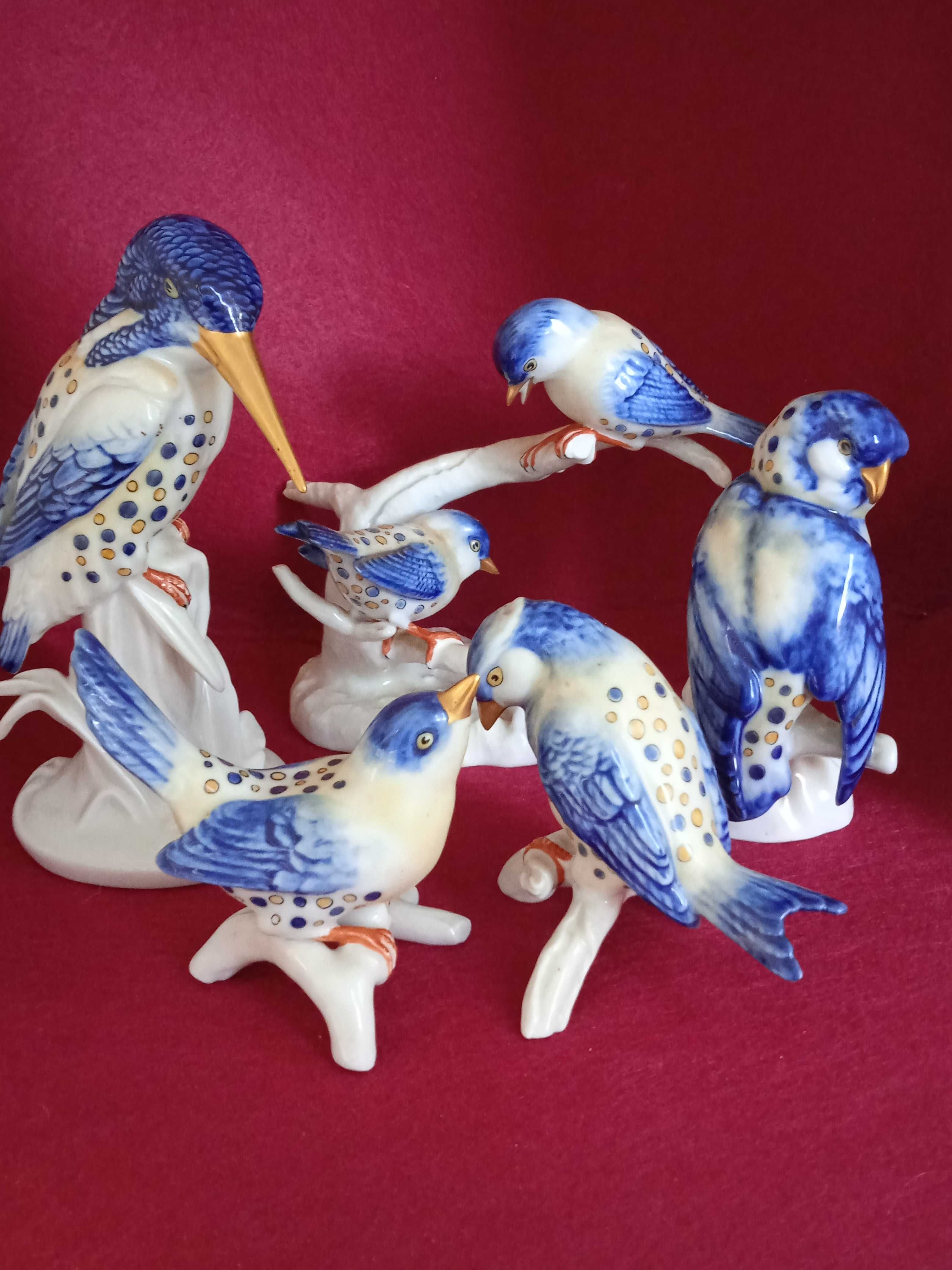 Lote de pássaros vintage em porcelana Vista Alegre