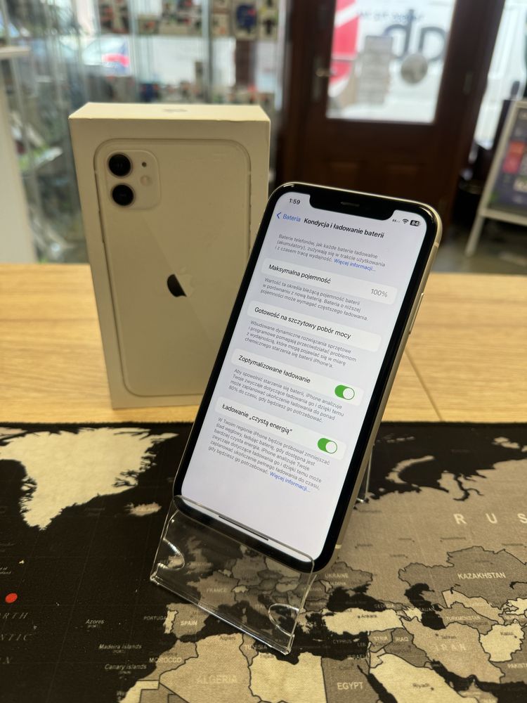 Apple iPhone 11 64GB White | bat. 100%| gwar.3 msc | Kolejowa 32