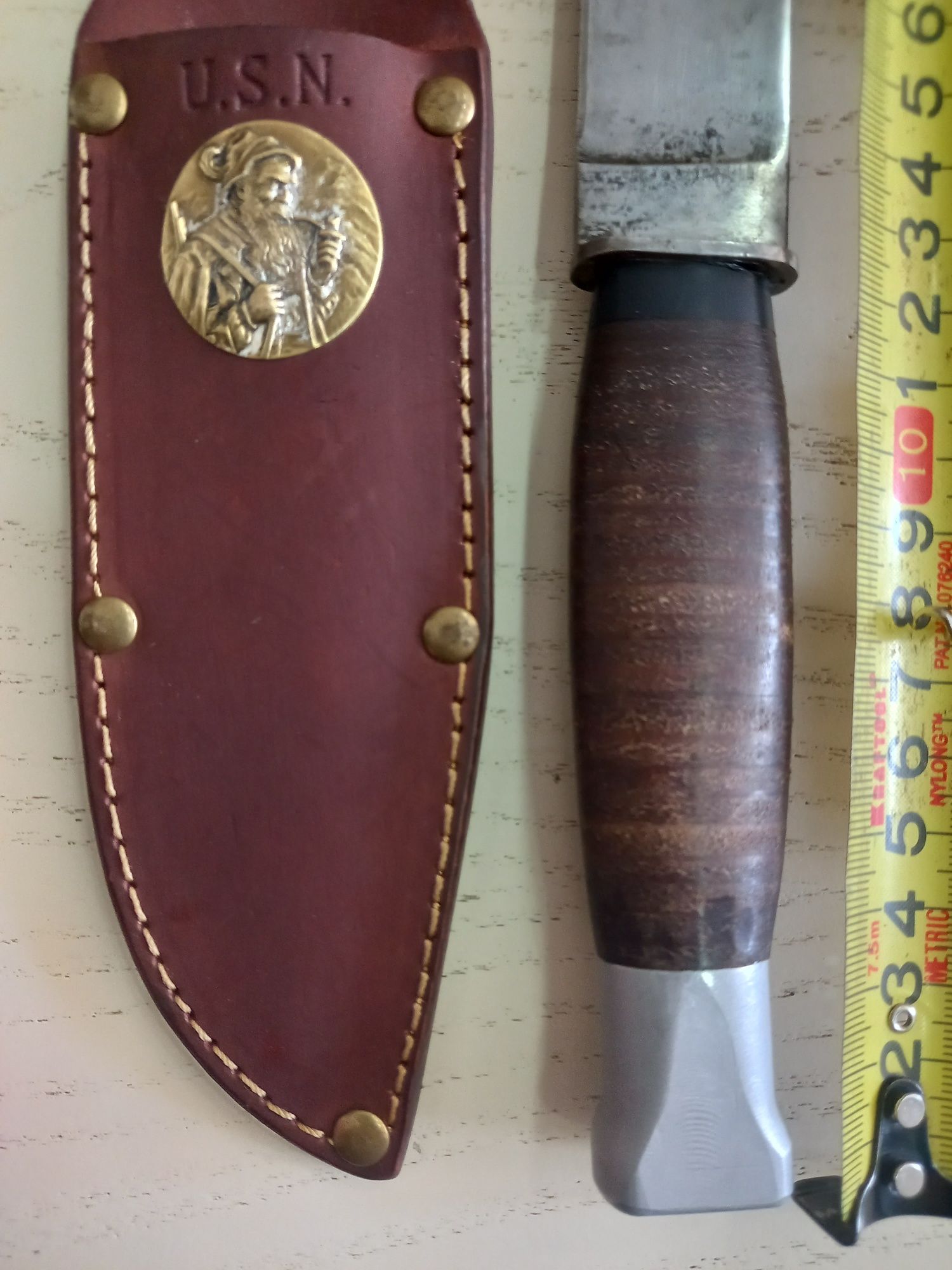 Нож охотничий-мисливський кожаным чехлом СССР ВОРСМА VICTORINOX