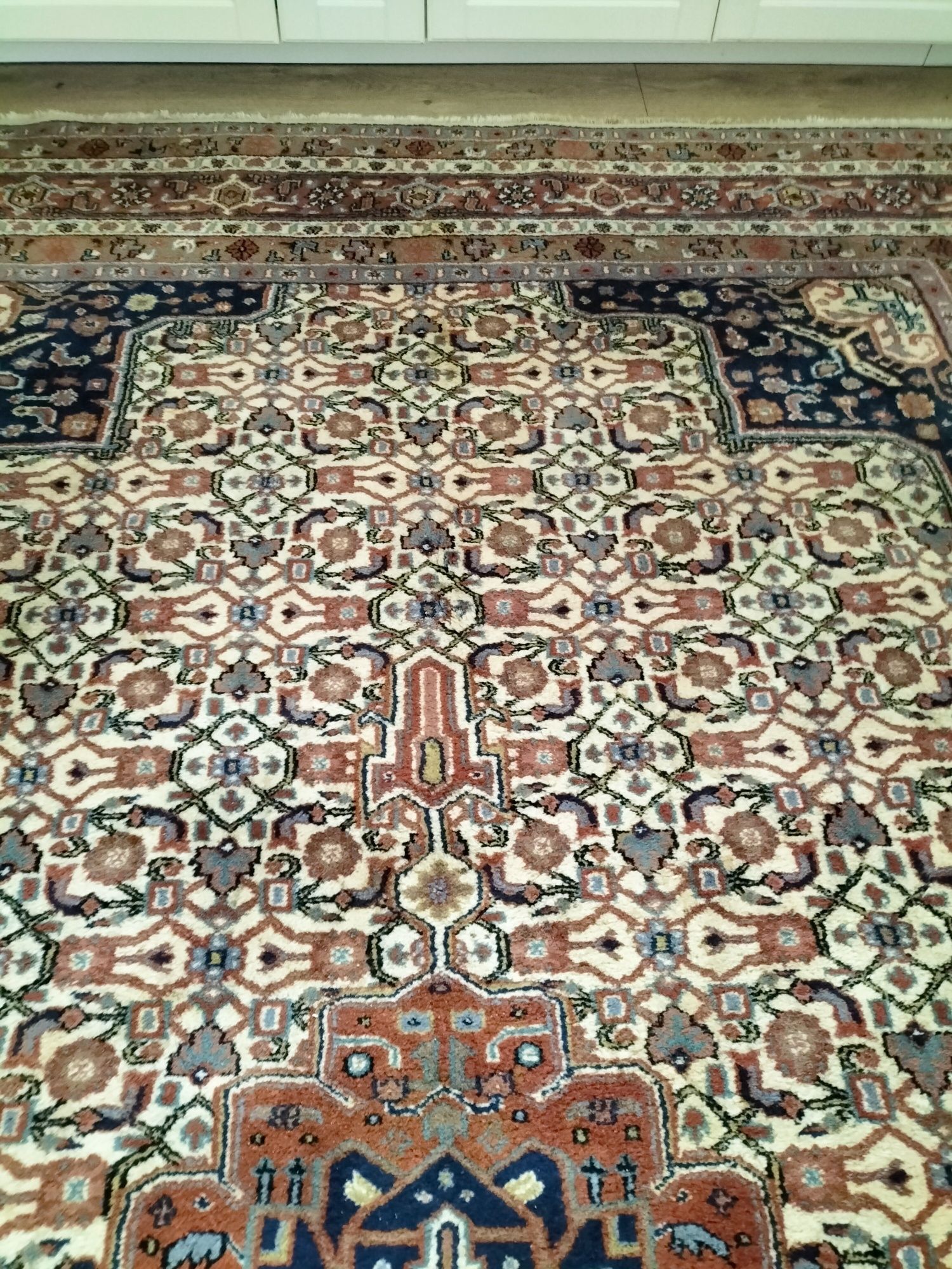 Śliczny Indyjski ręcznie tkany wełniany dywan Herati 195x300cm