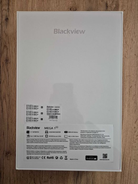 Планшет Blackview Mega 1 8/256GB сірий 11.5" 120Гц Helio G99 50 МП 4G