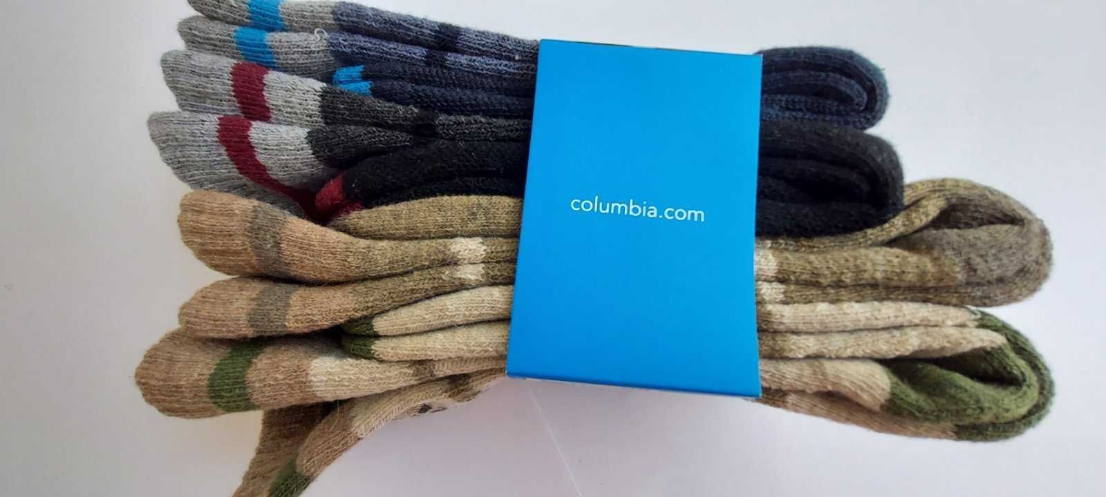 Зимние теплые носки Columbia, шерсть 8%, набор из 4 пар, р. 6-12 US
