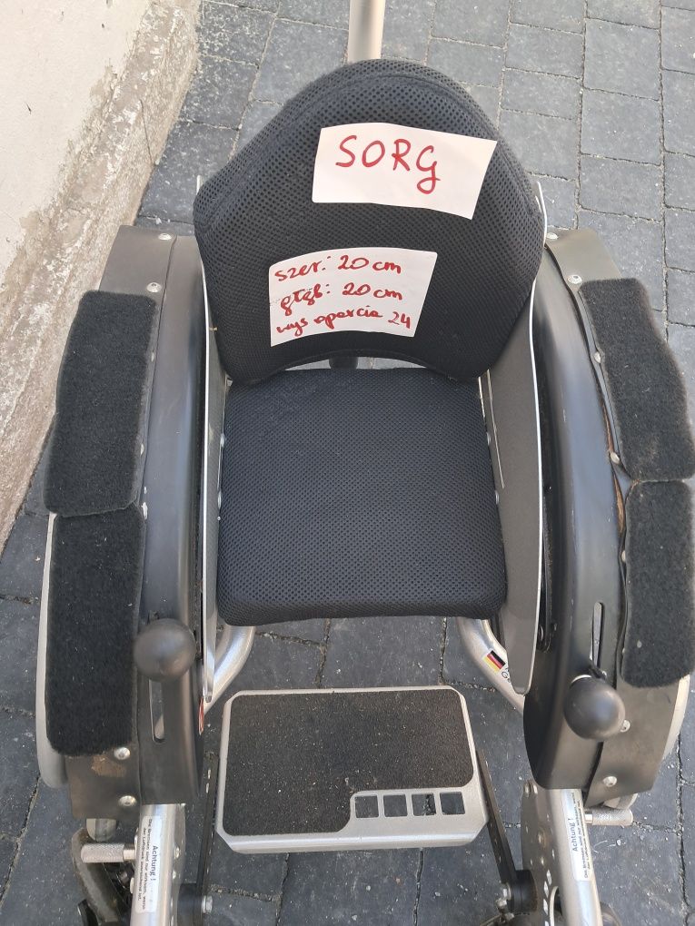 Wózek inwalidzki dziecięcy wozek aktywny sorg 20cm mały