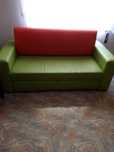 Sofá-Cama verde e laranja quarto ou sala