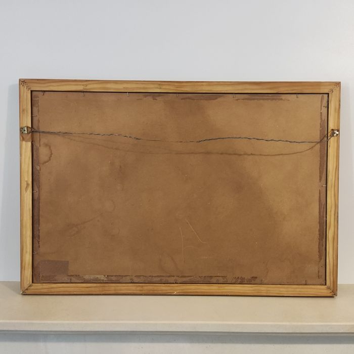 Quadro "ilustração, vista aérea de Albufeira" Anabela Costa 1999